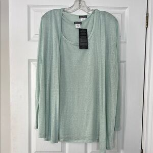 NWT - 2pc cardigan and tank top set